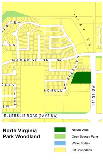 North Virginia Park Woodland map