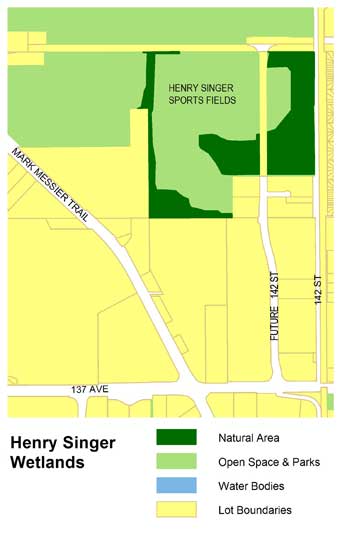 Henry Singer Wetlands map