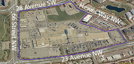 Mill Woods Town Centre aerial view