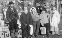 Children trick-or-treating.