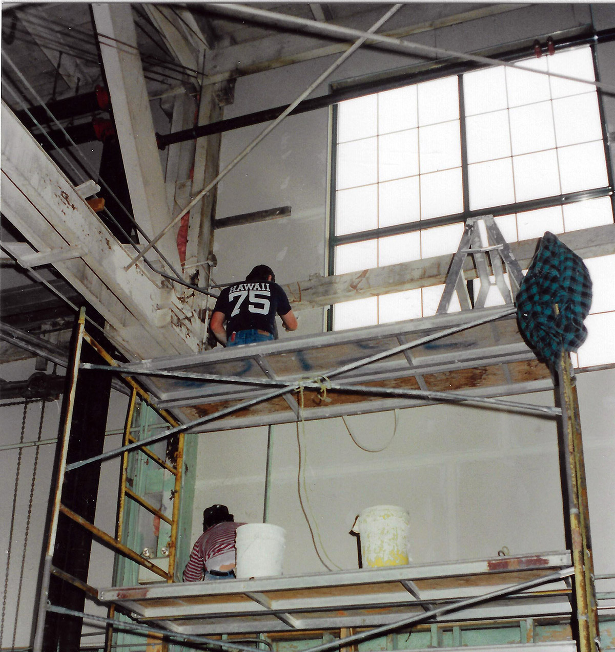 1993: Installing new windows. Photo courtesy of the Alberta
