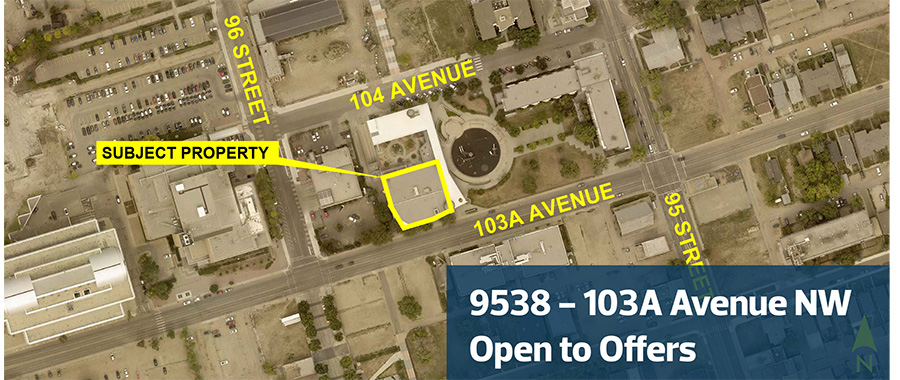 Aerial view of Boyle Street Plaza listing