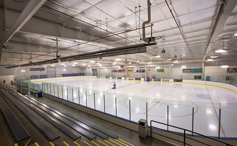 ice arena with seating area