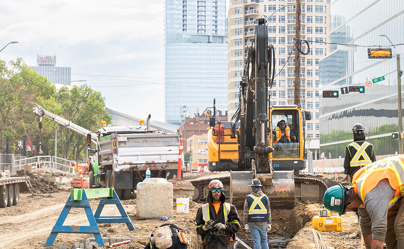 Construction on 104 Avenue