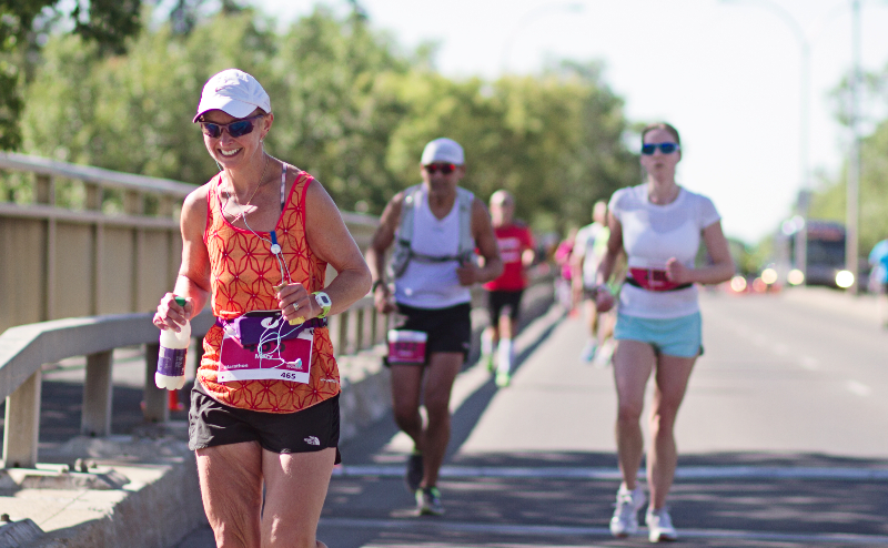 Participants in the Servus Edmonton Marathon
