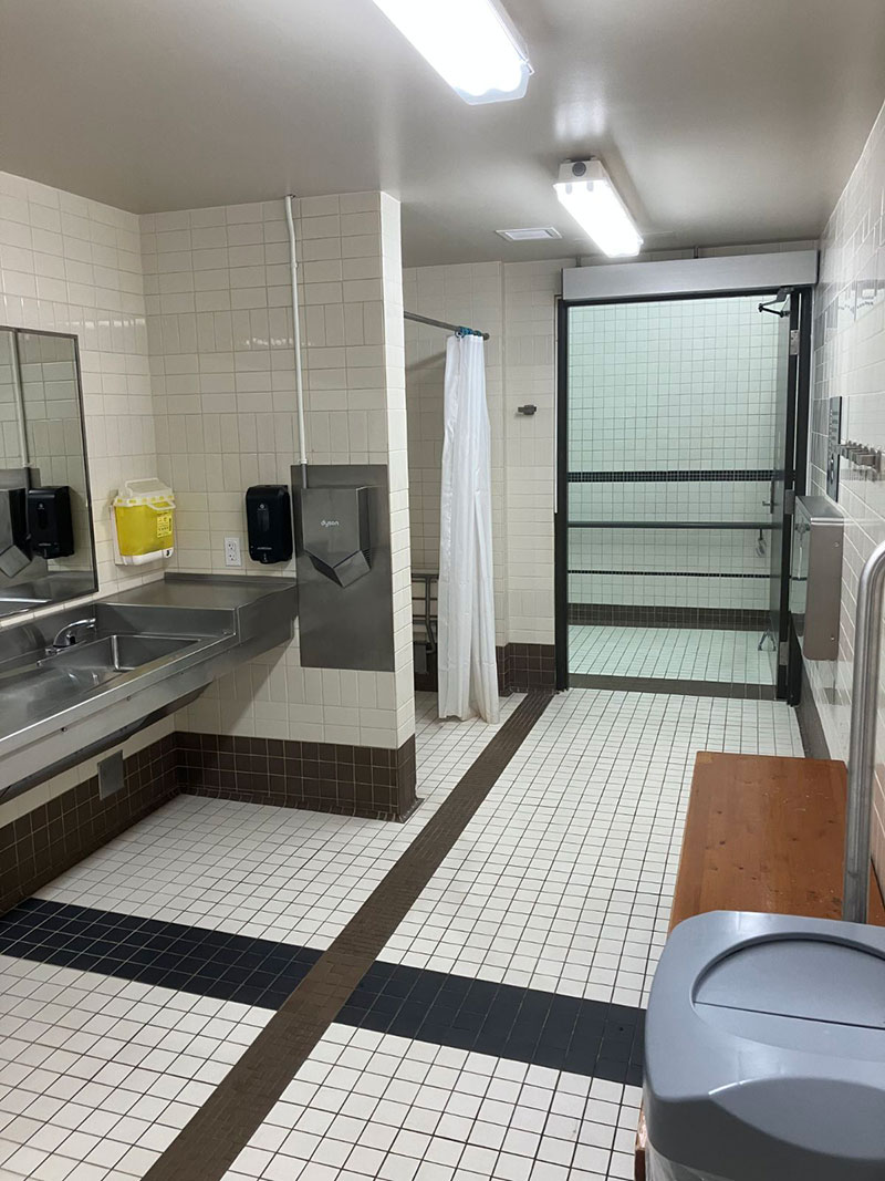 Washroom and shower area