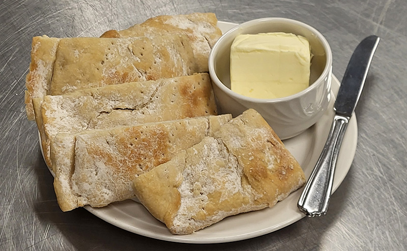 plate of bannock and butter