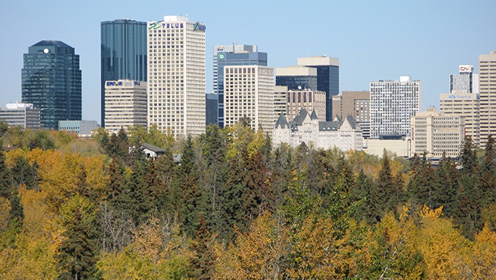 Edmonton Skyline with River Valley Photo