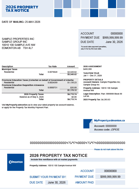2026 Tax Notice Sample