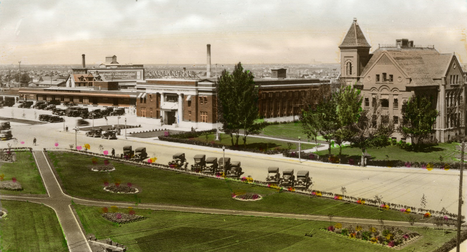 Postcard of Canadian National Railway Station