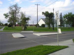 crosswalk on road