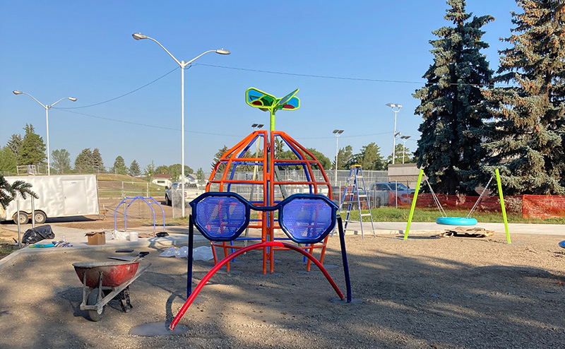Balwin Park playground under construction