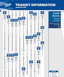 Castle Downs Transit Centre Map and Schedule