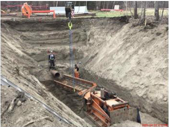 Recently completed work at Fort Edmonton Park included a mix of underground utilities and building construction similar to the Hawrelak Park project.