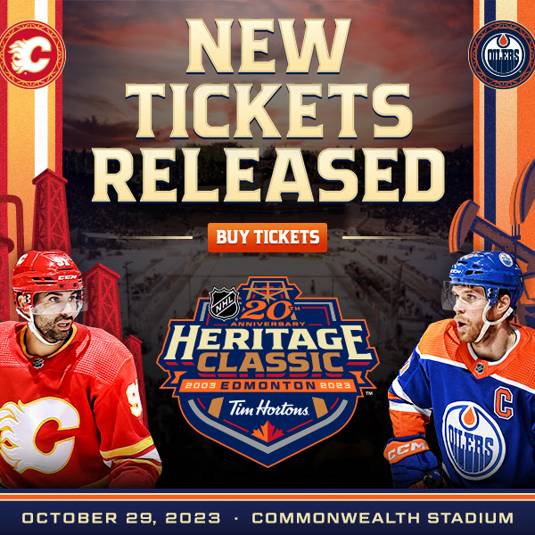 Heritage Classic. New tickets released. October 29, 2023 at Commonwealth Stadium.