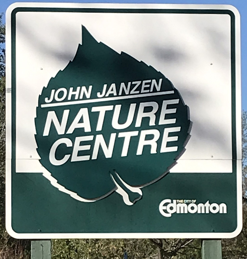 John Janzen Nature Centre sign