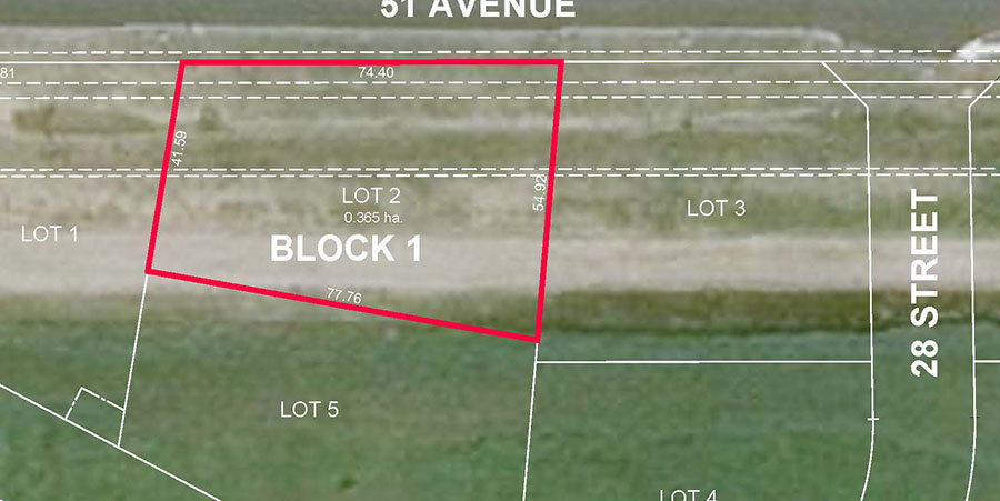 Aerial view of Lot 2 Block 1Southeast Industrial Listing