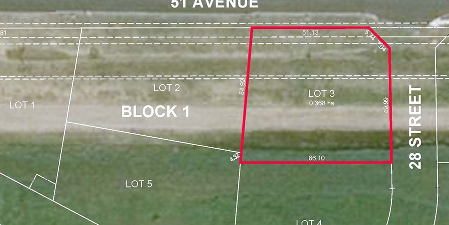 Aerial view of Lot 3 Block 1 Southeast Industrial LIsting