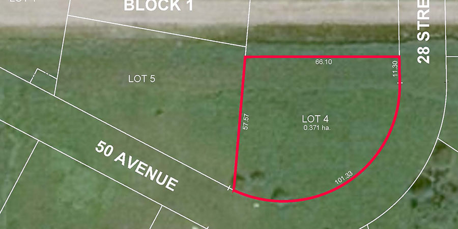 Aerial view of Lot 4 Block 1 Southeast Industrial Listing