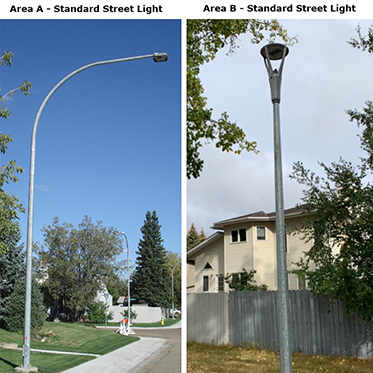 Area A and B Standard Street Lights