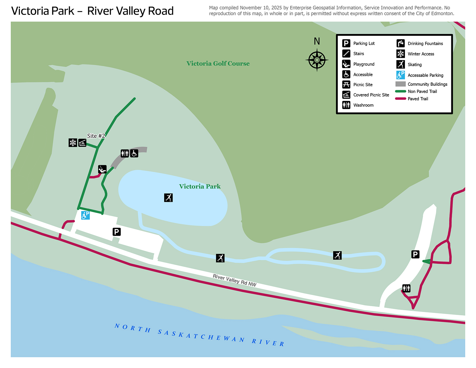 Victoria Park Winter Accessibility Site Map