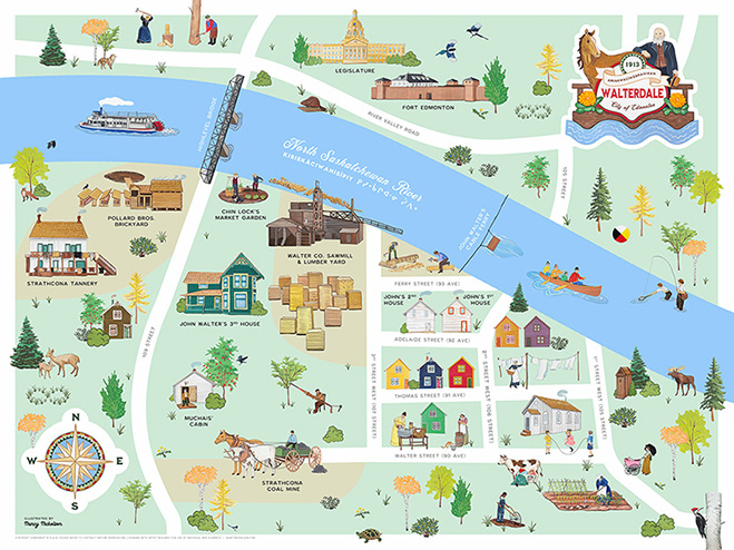 map of Walterdale community