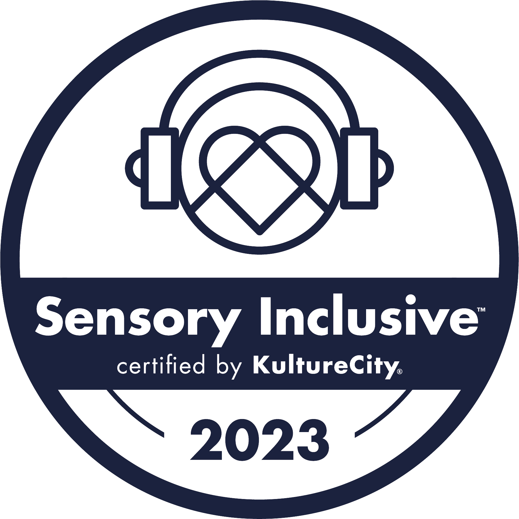 Logo: Sensory Inclusive Certified by KultureCity 2023