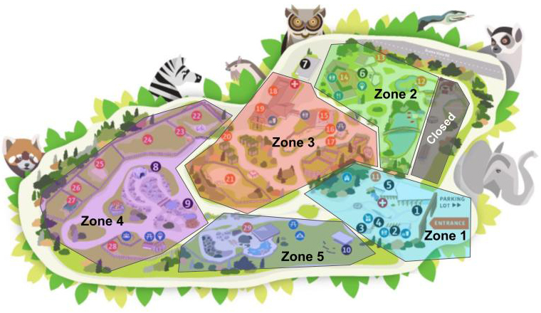 Edmonton Valley Zoo social narrative zone map