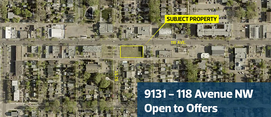 Aerial view of Alberta Avenue Arts Common listing