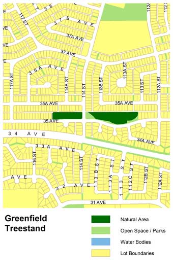 Greenfield Treestand map