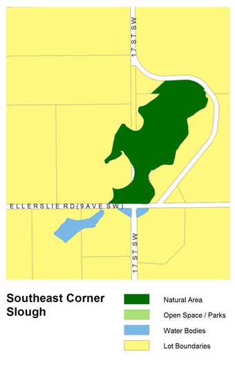 Southeast Corner Slough map