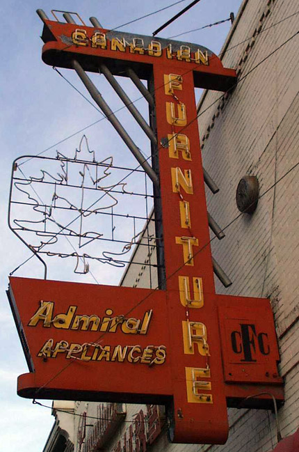Canadian Furniture Neon Sign