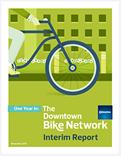 Report cover showing illustration depicting a cyclist.