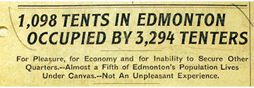 Edmonton Bulletin headline 1907 [Detail: Bulletin, July 20, 1907]