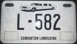 Vehicle for Hire Limousine Plate 