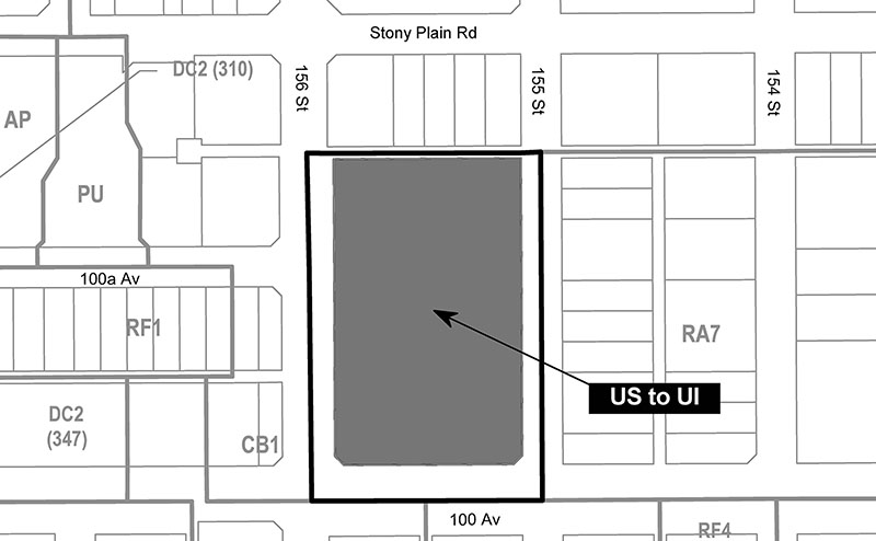 Rezoning Map for the Macewan University West Campus