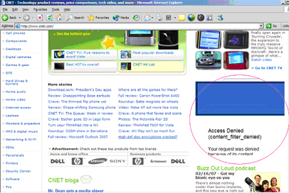 Filtered content example