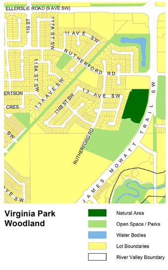 Virginia Park Woodland map