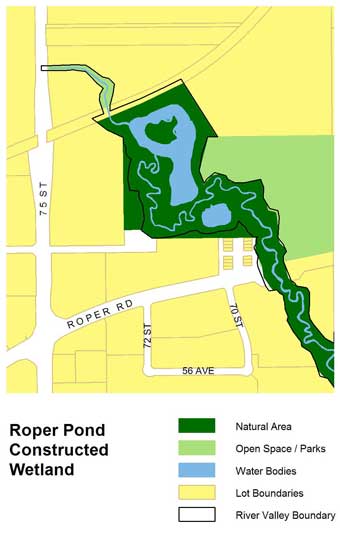 Roper Pond Constructed Wetland map