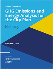 Cover of City Plan Greenhouse Gas and Energy Analysis document.