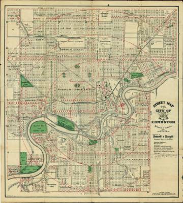 A map of Edmonton from 1924
