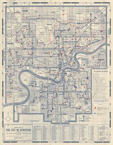 Map of Edmonton, January 1957