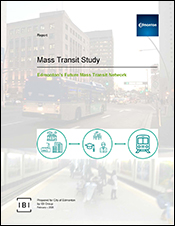 Cover of the Edmonton Mass Transit Strategy document.