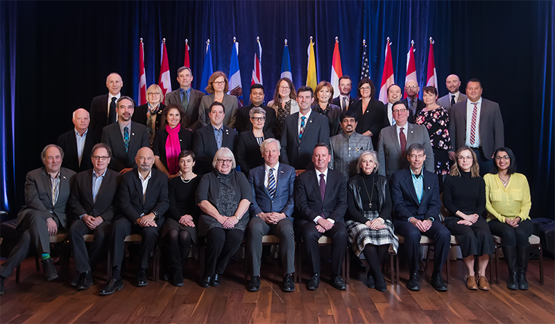 A group of International mayors gathered together to discuss climate change.