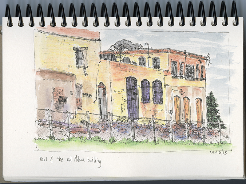 A sketch of the Molson Brewery.