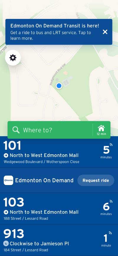 Transit app | City of Edmonton