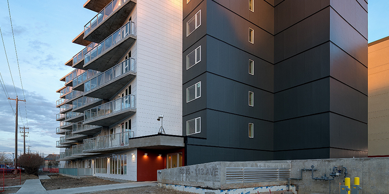 A building that offers affordable housing. 