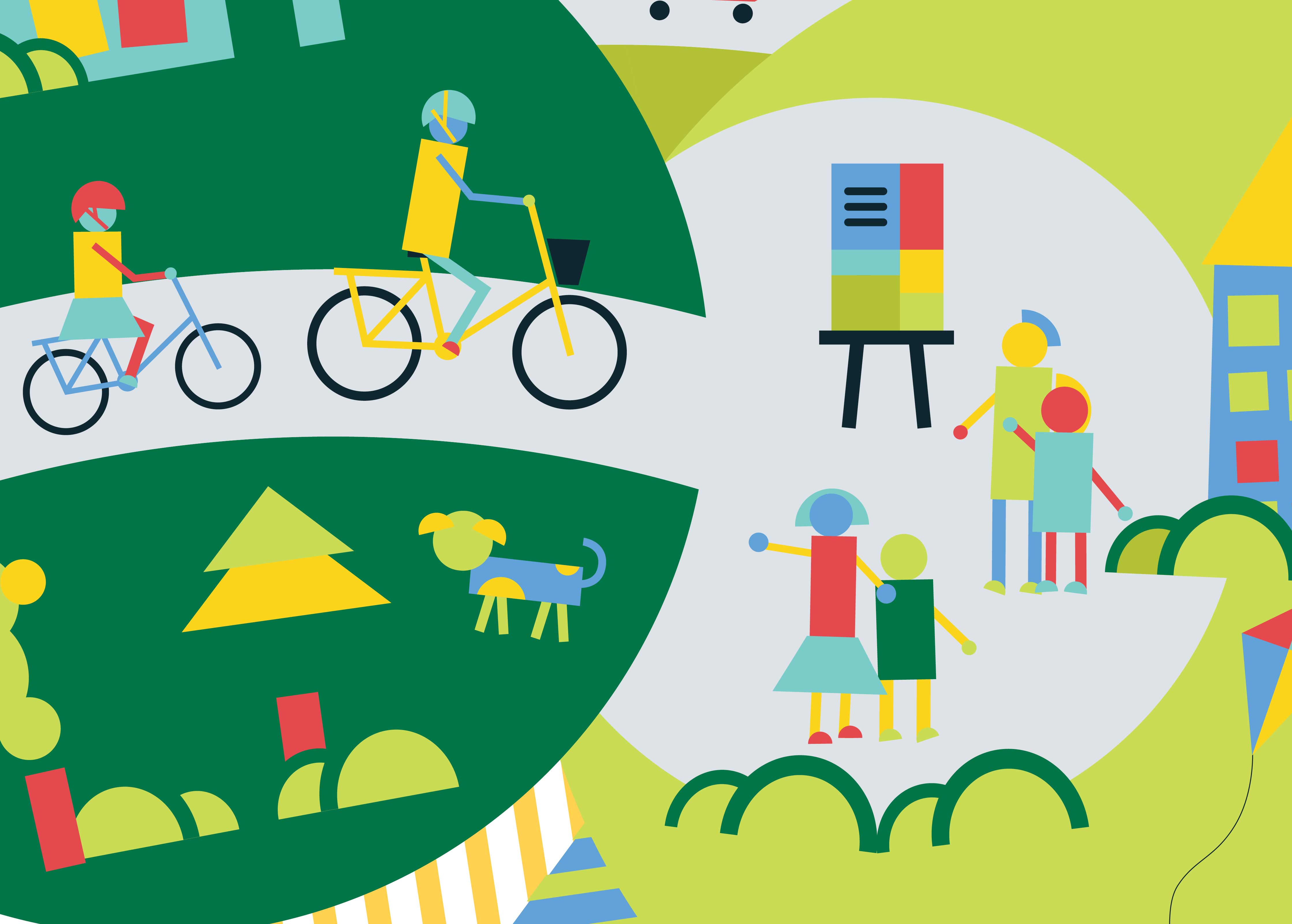 Cartoon image of neighbourhood