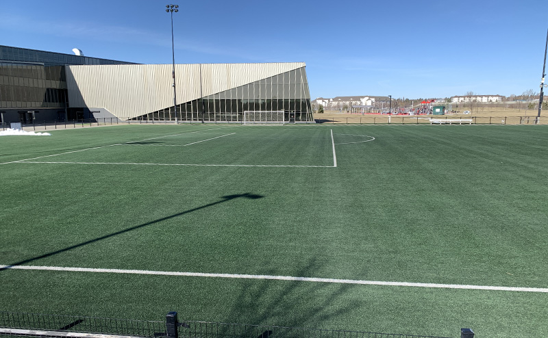 Outdoor sports field at Clareview