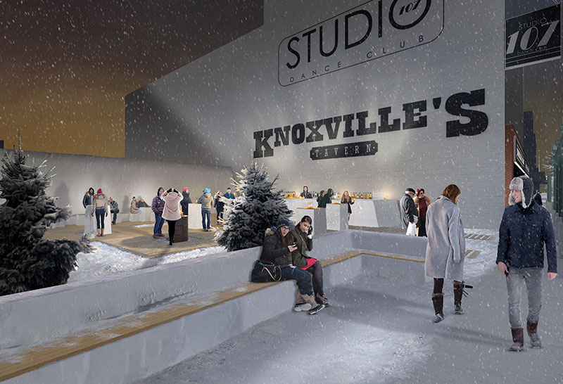 The graphic of a proposed design for Knoxvilles